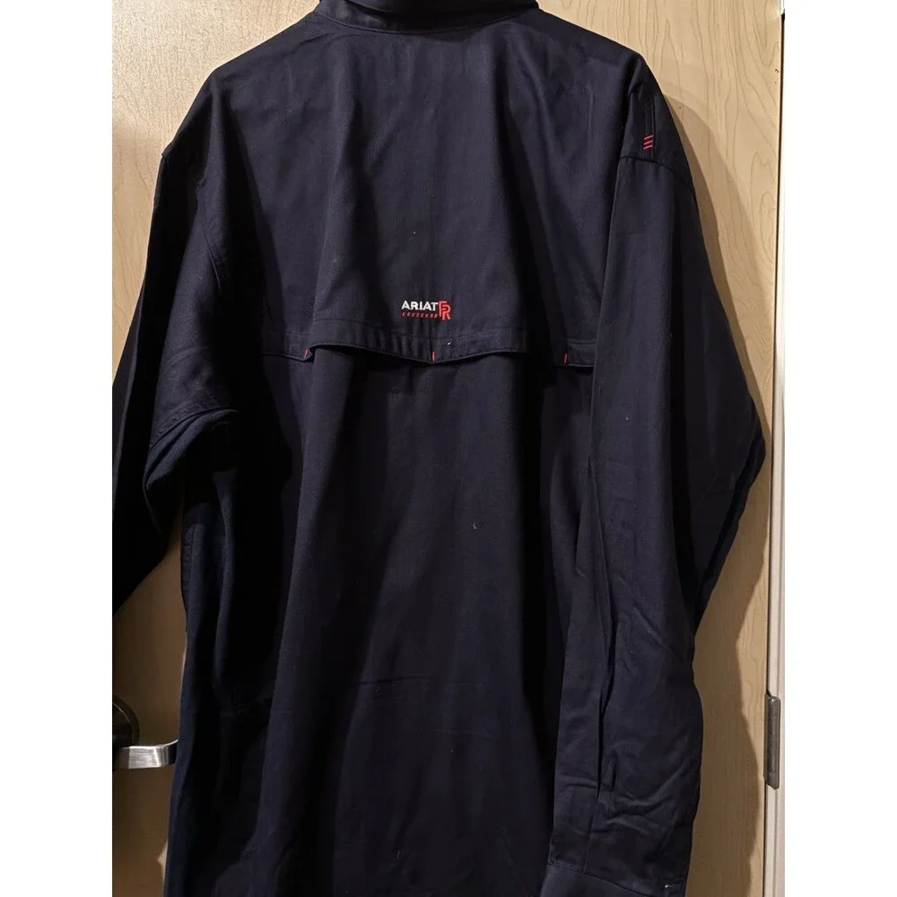 Ariat FR CAT 2 Flame Resistant Work Shirt XXL Tall Goodnight Midstream Navy